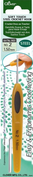 Clover haaknaald met grip 1,50