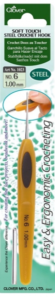 Clover haaknaald met grip 1,00